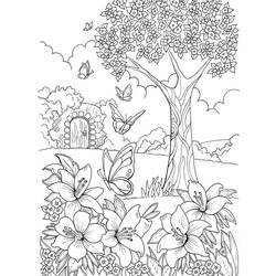 Dessin à colorier: Paysage (Nature et saisons) #193969 - Coloriages à Imprimer Gratuits