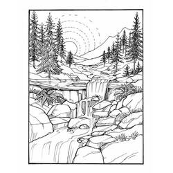 Dessin à colorier: Paysage (Nature et saisons) #193987 - Coloriages à Imprimer Gratuits