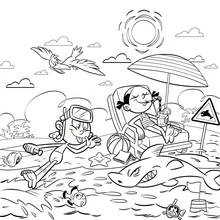 Dessin à colorier: Plage (Nature et saisons) #158975 - Coloriages à Imprimer Gratuits