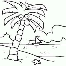Dessin à colorier: Plage (Nature et saisons) #159077 - Coloriages à Imprimer Gratuits