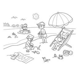 Dessin à colorier: Plage (Nature et saisons) #159200 - Coloriages à Imprimer Gratuits