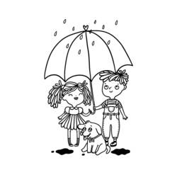Dessin à colorier: Pluie (Nature et saisons) #158222 - Coloriages à Imprimer Gratuits