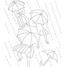Dessin à colorier: Pluie (Nature et saisons) #158404 - Coloriages à Imprimer Gratuits