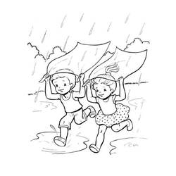 Dessin à colorier: Pluie (Nature et saisons) #193758 - Coloriages à Imprimer Gratuits