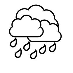 Dessin à colorier: Pluie (Nature et saisons) #193781 - Coloriages à Imprimer Gratuits