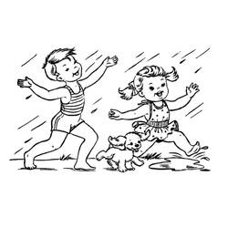 Dessin à colorier: Pluie (Nature et saisons) #193785 - Coloriages à Imprimer Gratuits