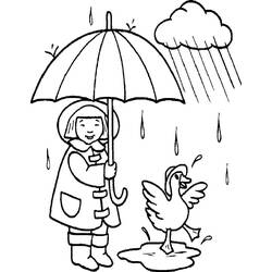 Dessin à colorier: Pluie (Nature et saisons) #193787 - Coloriages à Imprimer Gratuits
