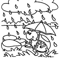 Dessin à colorier: Pluie (Nature et saisons) #193790 - Coloriages à Imprimer Gratuits