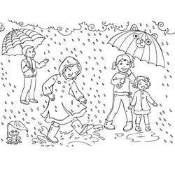 Dessin à colorier: Pluie (Nature et saisons) #193792 - Coloriages à Imprimer Gratuits