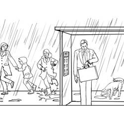 Dessin à colorier: Pluie (Nature et saisons) #193794 - Coloriages à Imprimer Gratuits