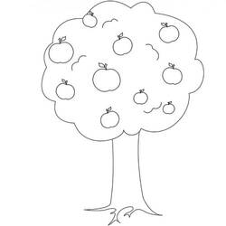 Dessin à colorier: Pommier (Nature et saisons) #163452 - Coloriages à Imprimer Gratuits