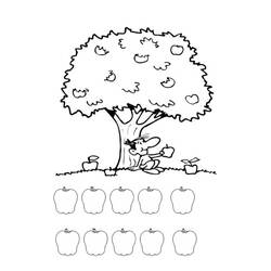 Dessin à colorier: Pommier (Nature et saisons) #163529 - Coloriages à Imprimer Gratuits