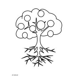 Dessin à colorier: Pommier (Nature et saisons) #163546 - Coloriages à Imprimer Gratuits