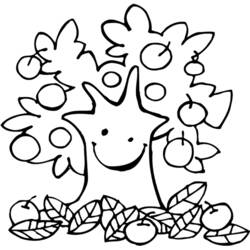 Dessin à colorier: Pommier (Nature et saisons) #163574 - Coloriages à Imprimer Gratuits