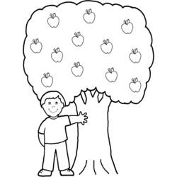 Dessin à colorier: Pommier (Nature et saisons) #163745 - Coloriages à Imprimer Gratuits