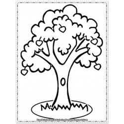 Dessin à colorier: Pommier (Nature et saisons) #163748 - Coloriages à Imprimer Gratuits