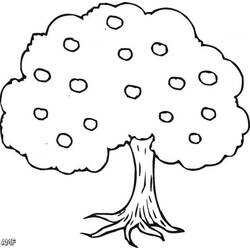 Dessin à colorier: Pommier (Nature et saisons) #163758 - Coloriages à Imprimer Gratuits