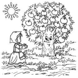 Dessin à colorier: Pommier (Nature et saisons) #163773 - Coloriages à Imprimer Gratuits