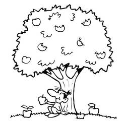 Dessin à colorier: Pommier (Nature et saisons) #163777 - Coloriages à Imprimer Gratuits