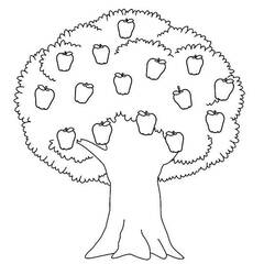 Coloriage Pommier (Nature et saisons) #174058 à imprimer et colorier