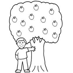 Coloriage Pommier (Nature et saisons) #174065 à imprimer et colorier