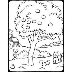 Coloriage Pommier (Nature et saisons) #174081 à imprimer et colorier