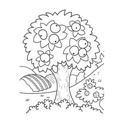 Coloriage Pommier (Nature et saisons) #174085 à imprimer et colorier