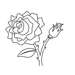 Dessin à colorier: Roses (Nature et saisons) #161881 - Coloriages à Imprimer Gratuits