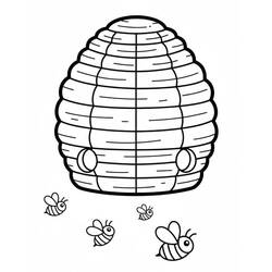 Coloriage Ruche (Nature et saisons) #221613 à imprimer et colorier