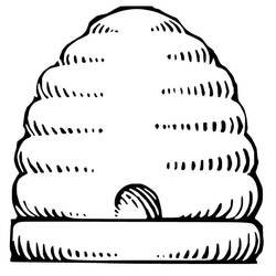 Coloriage Ruche (Nature et saisons) #221617 à imprimer et colorier