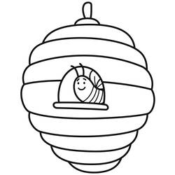 Coloriage Ruche (Nature et saisons) #221622 à imprimer et colorier