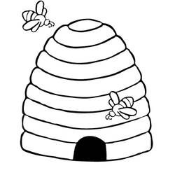 Coloriage Ruche (Nature et saisons) #221623 à imprimer et colorier