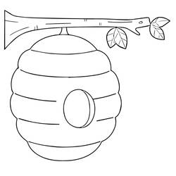 Coloriage Ruche (Nature et saisons) #221625 à imprimer et colorier