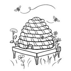 Coloriage Ruche (Nature et saisons) #221626 à imprimer et colorier