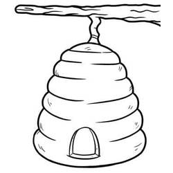 Coloriage Ruche (Nature et saisons) #221628 à imprimer et colorier