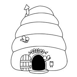 Coloriage Ruche (Nature et saisons) #221635 à imprimer et colorier