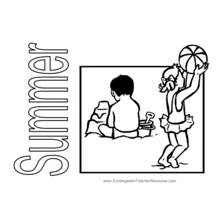 Coloriage Saison Été (Nature et saisons) #165211 à imprimer et colorier