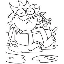 Coloriage Saison Été (Nature et saisons) #165234 à imprimer et colorier