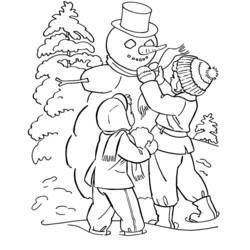 Dessin à colorier: Saison Hiver (Nature et saisons) #164389 - Coloriages à Imprimer Gratuits