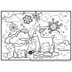 Dessin à colorier: Saison Hiver (Nature et saisons) #164421 - Coloriages à Imprimer Gratuits