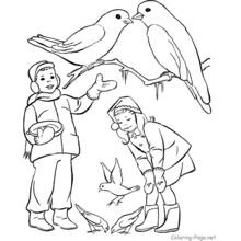 Dessin à colorier: Saison Hiver (Nature et saisons) #164460 - Coloriages à Imprimer Gratuits