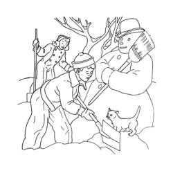 Coloriage Saison Hiver (Nature et saisons) #164505 à imprimer et colorier