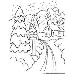 Dessin à colorier: Saison Hiver (Nature et saisons) #164512 - Coloriages à Imprimer Gratuits