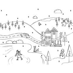 Dessin à colorier: Saison Hiver (Nature et saisons) #164566 - Coloriages à Imprimer Gratuits