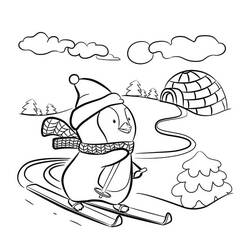Coloriage gratuit Saison Hiver (Nature et saisons) #181221 à colorier aux crayons