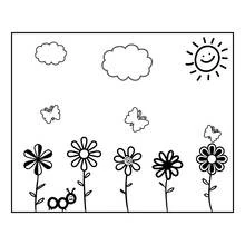 Coloriage Saison Printemps (Nature et saisons) #164744 à imprimer et colorier