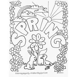 Dessin à colorier: Saison Printemps (Nature et saisons) #164775 - Coloriages à Imprimer Gratuits