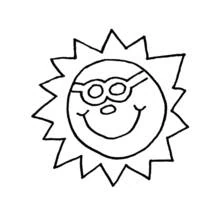 Coloriage Soleil (Nature et saisons) #157962 à imprimer et colorier