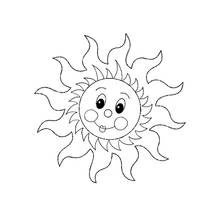 Coloriage Soleil (Nature et saisons) #158082 à imprimer et colorier