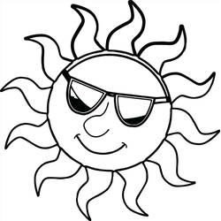 Coloriage Soleil (Nature et saisons) #172436 à imprimer et colorier